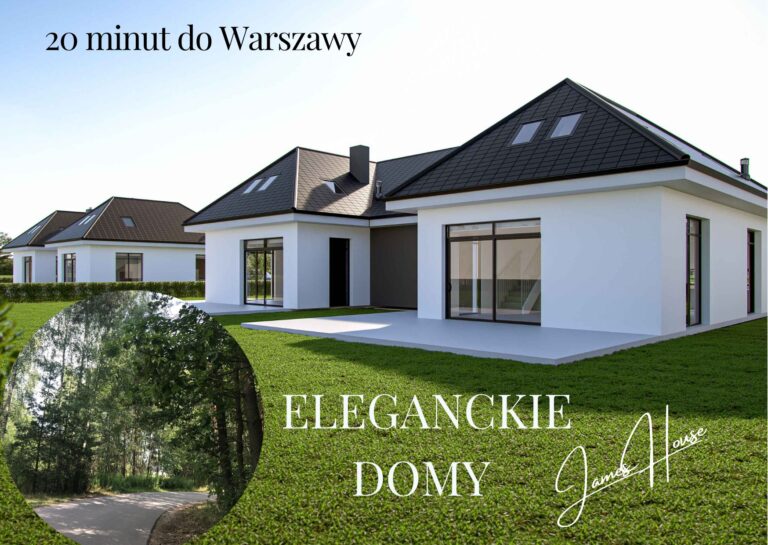 Eleganckie nowe domy pod Warszawą, Tomice, blisko Góry Kalwarii.